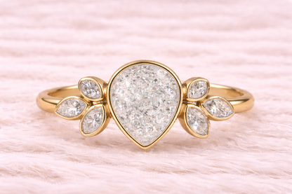 Pear Shape Memorial Ashes Ring