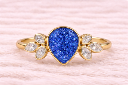 Pear Shape Memorial Ashes Ring