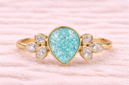Pear Shape Memorial Ashes Ring