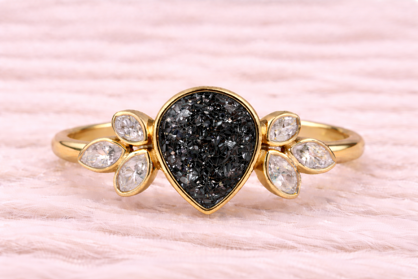 Pear Shape Memorial Ashes Ring