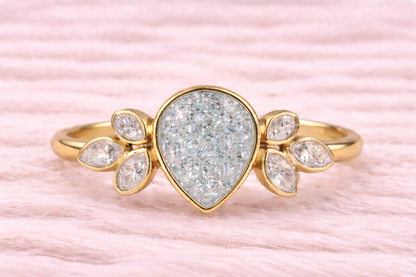 Pear Shape Memorial Ashes Ring