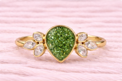 Pear Shape Memorial Ashes Ring