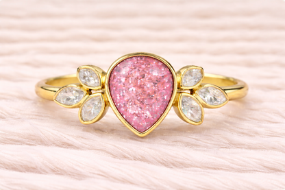 Pear Shape Memorial Ashes Ring