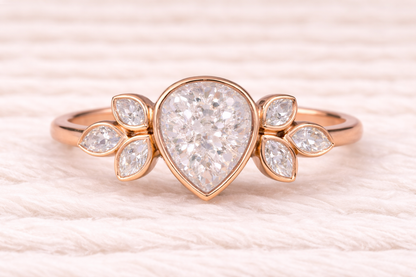 Pear Shape Memorial Ashes Ring