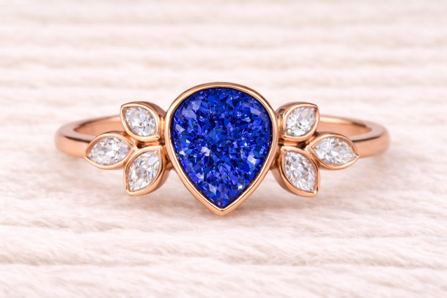 Pear Shape Memorial Ashes Ring
