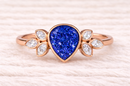 Pear Shape Memorial Ashes Ring