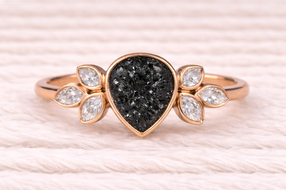 Pear Shape Memorial Ashes Ring
