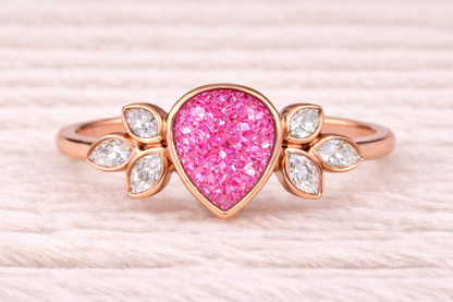 Pear Shape Memorial Ashes Ring
