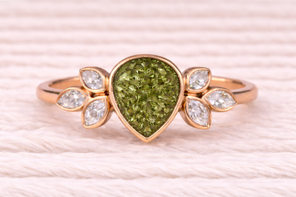 Pear Shape Memorial Ashes Ring