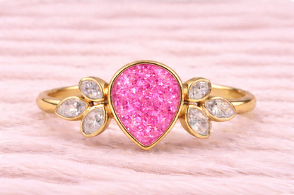 Pear Shape Memorial Ashes Ring