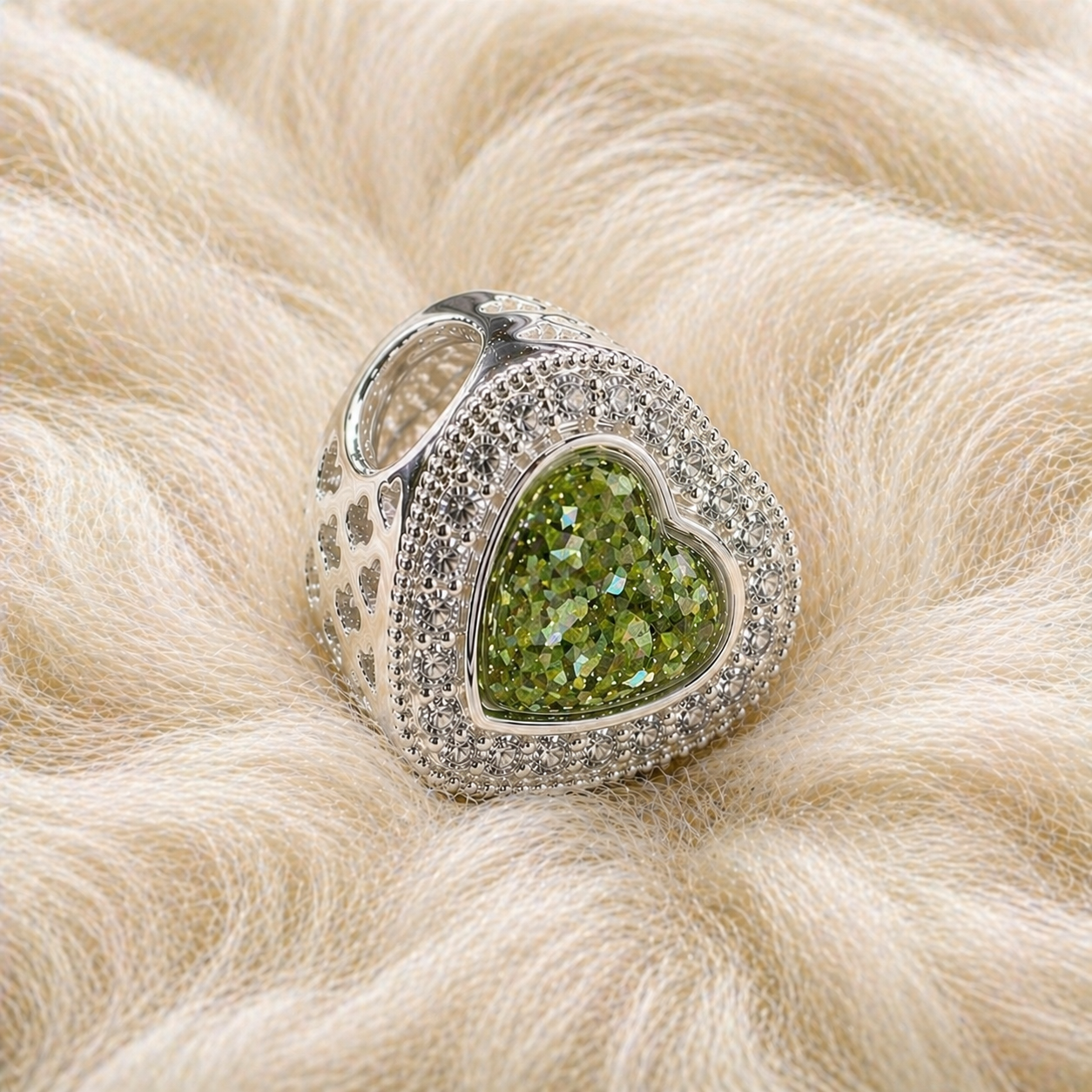 Diamond Heart Charm