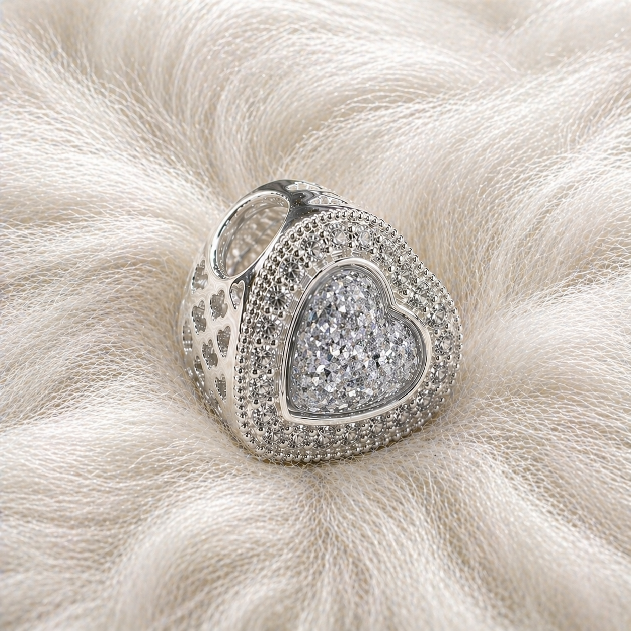 Diamond Heart Charm
