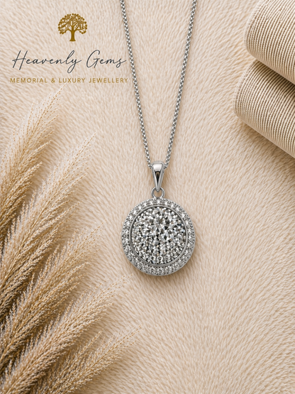 Cubic Zirconia Diamond Round Necklace