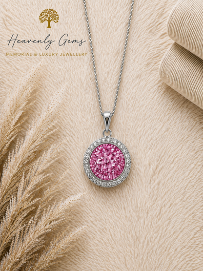 Cubic Zirconia Diamond Round Necklace