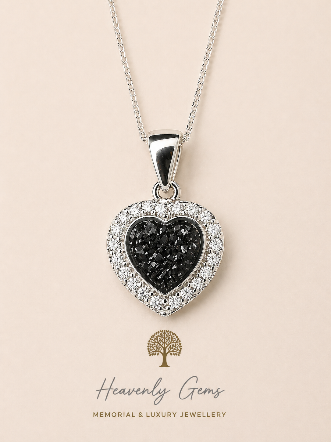Louise Diamanté Heart Necklace