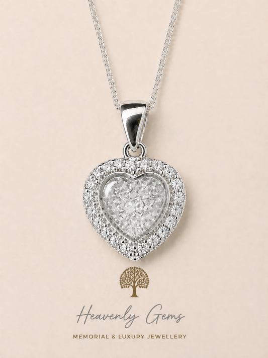 Louise Diamanté Heart Necklace