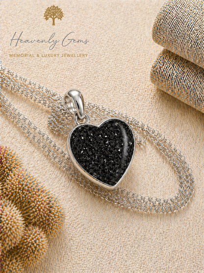 Sterling Silver Heart Memorial Necklace