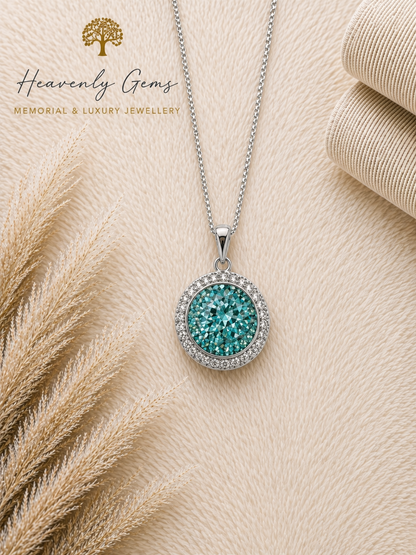 Cubic Zirconia Diamond Round Necklace