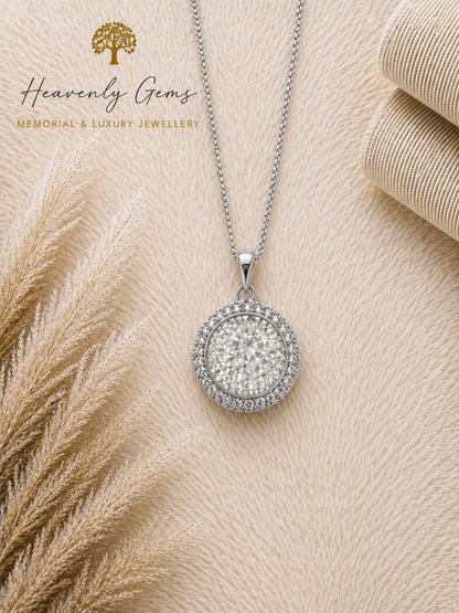Cubic Zirconia Diamond Round Necklace