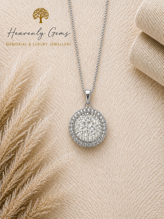 Cubic Zirconia Diamond Round Necklace