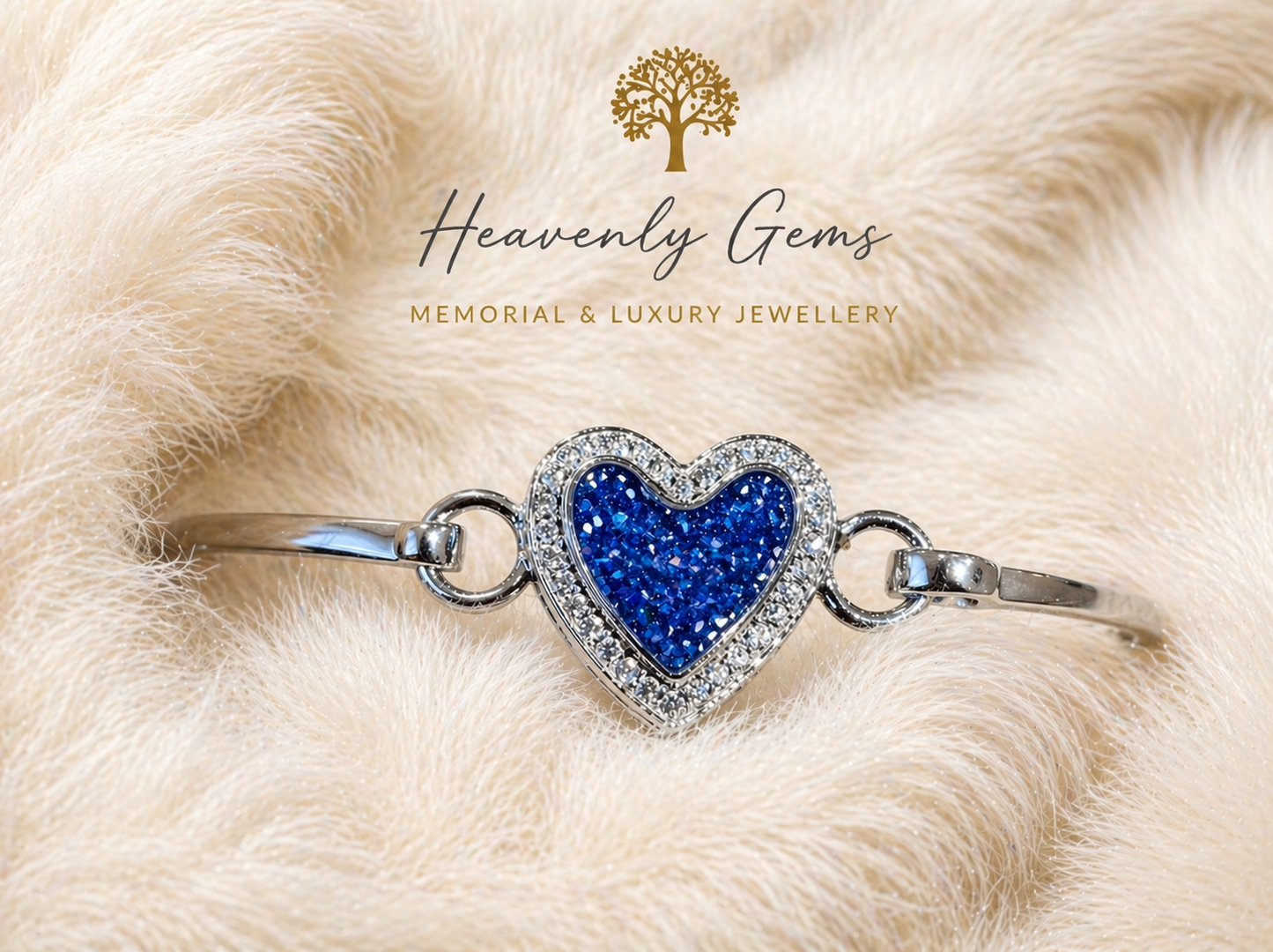 Sterling silver heart infinity bangle