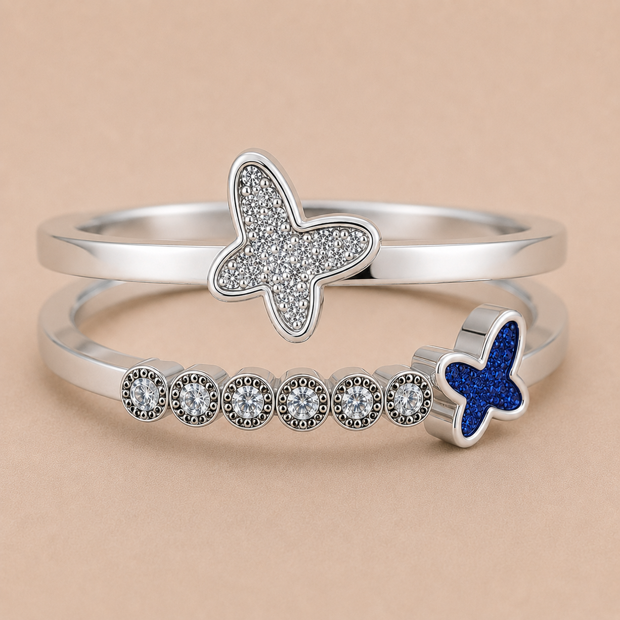 Mariposa Sterling Silver Butterfly Memorial Ring | Personalised Ashes Ring