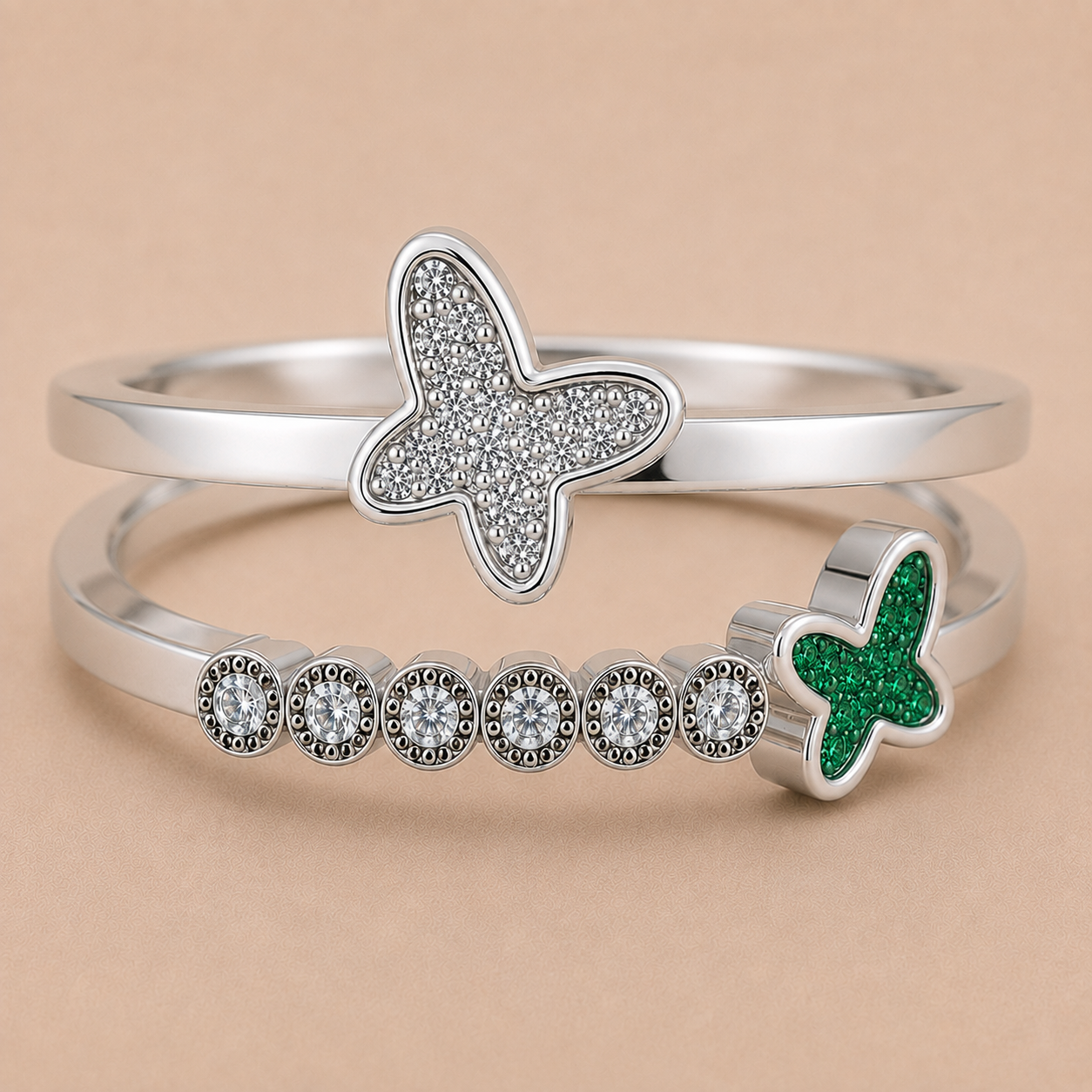 Mariposa Sterling Silver Butterfly Memorial Ring | Personalised Ashes Ring