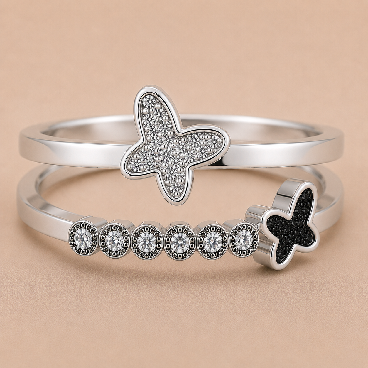 Mariposa Sterling Silver Butterfly Memorial Ring | Personalised Ashes Ring