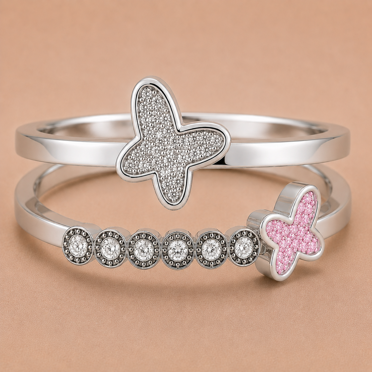 Mariposa Sterling Silver Butterfly Memorial Ring | Personalised Ashes Ring