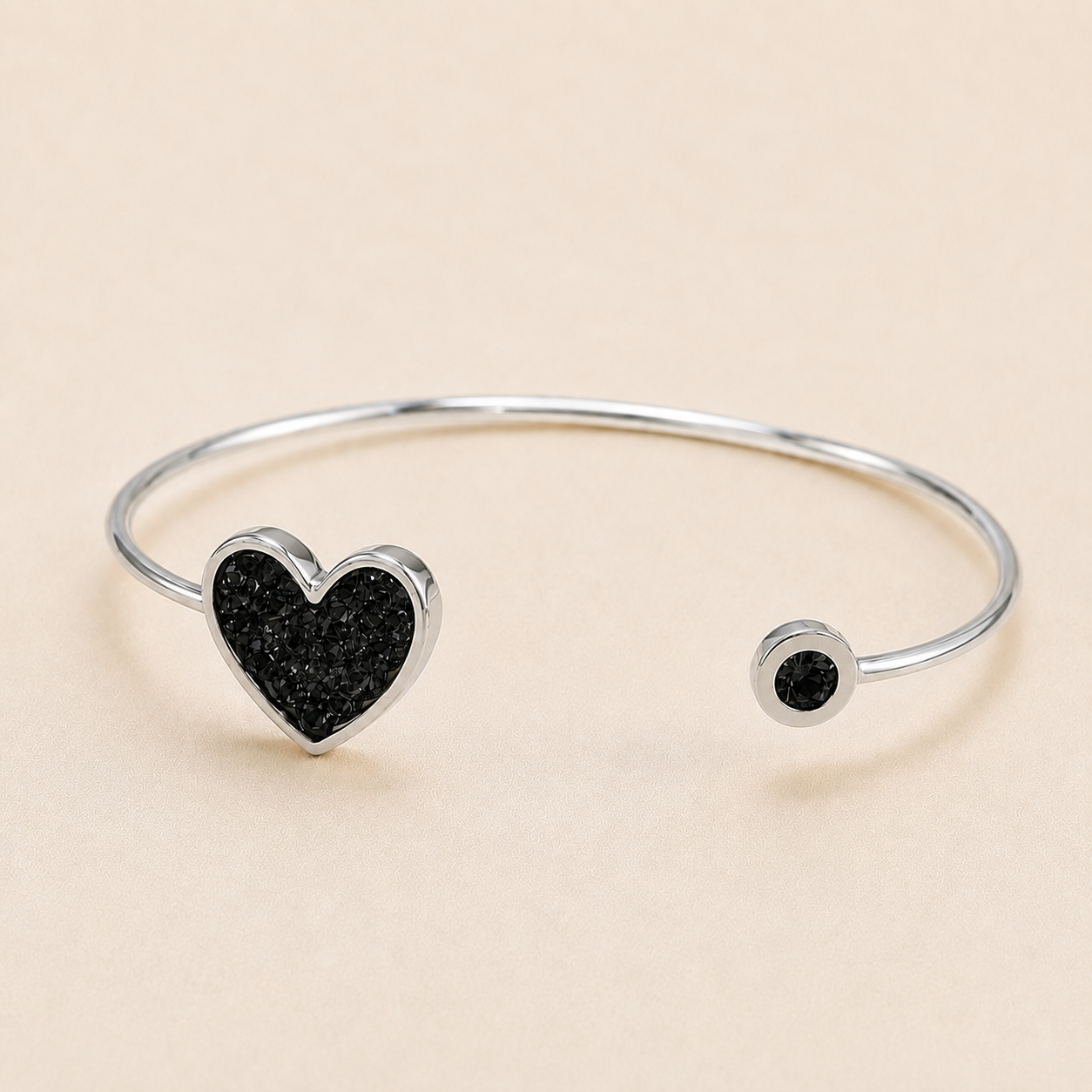 Sienna Sterling Silver Heart Memorial Bangle