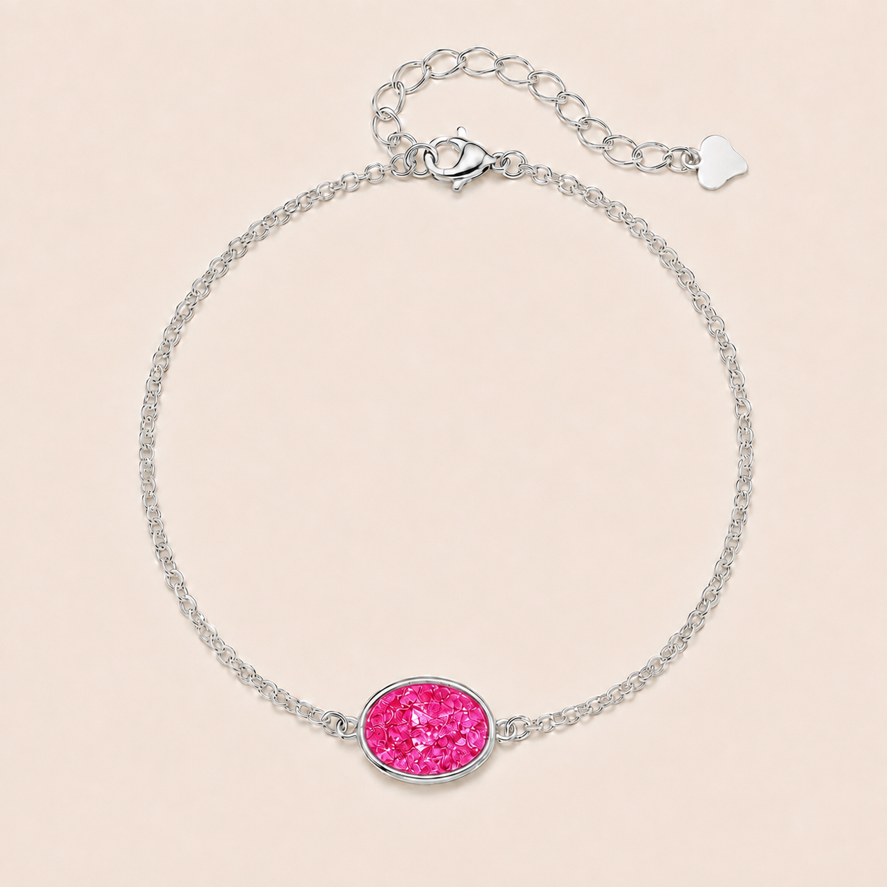 Mila Sterling Silver Circle Memorial Bracelet