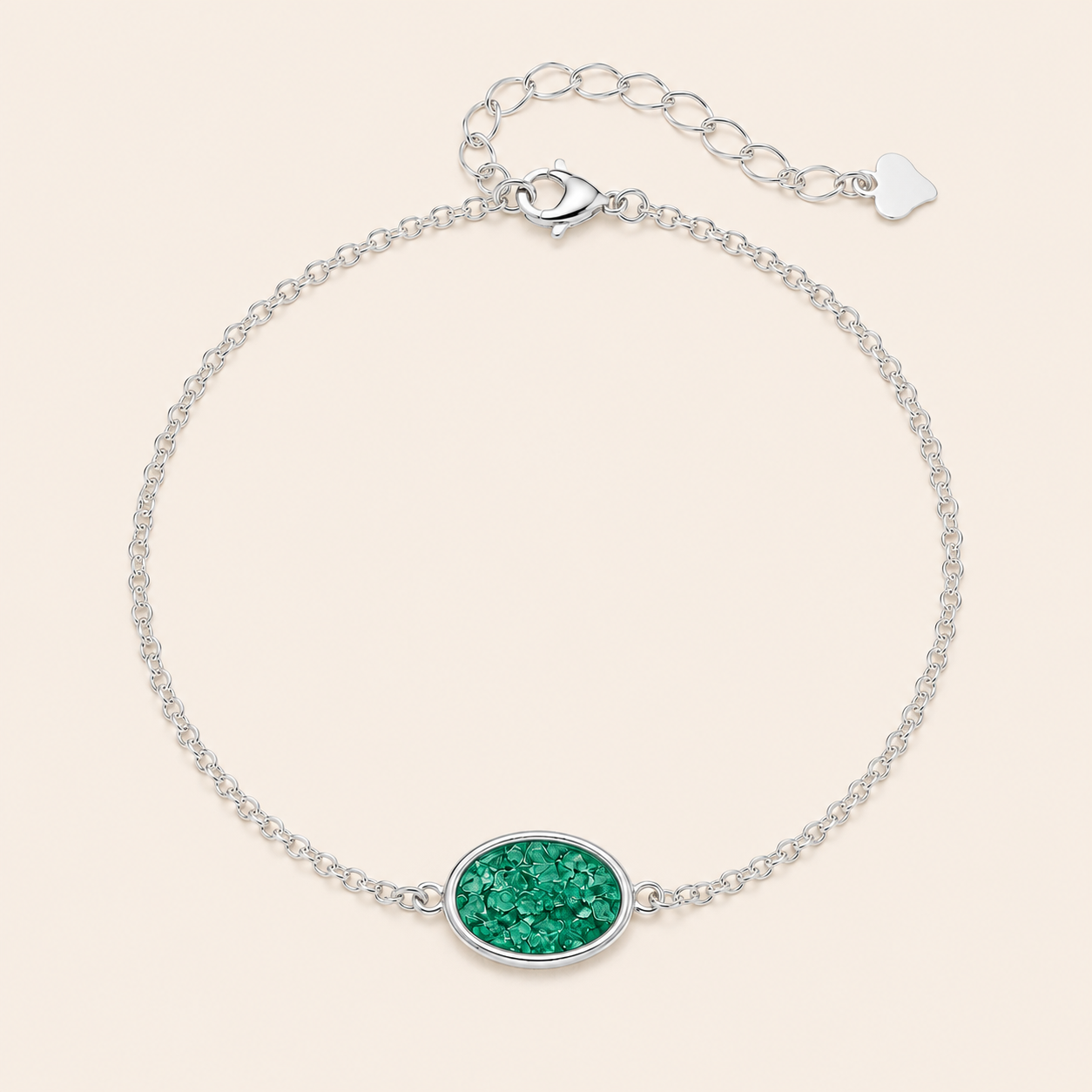 Mila Sterling Silver Circle Memorial Bracelet