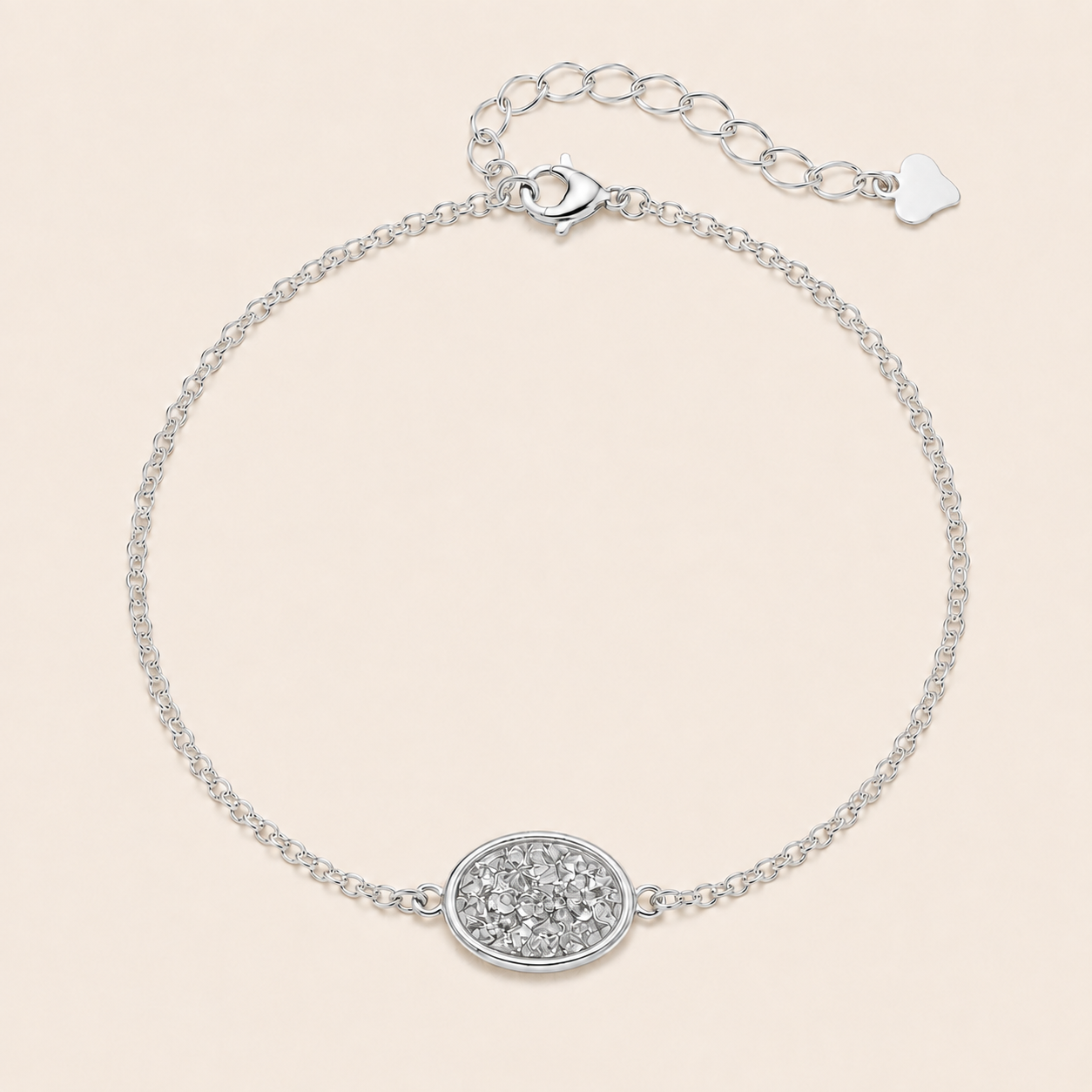 Mila Sterling Silver Circle Memorial Bracelet
