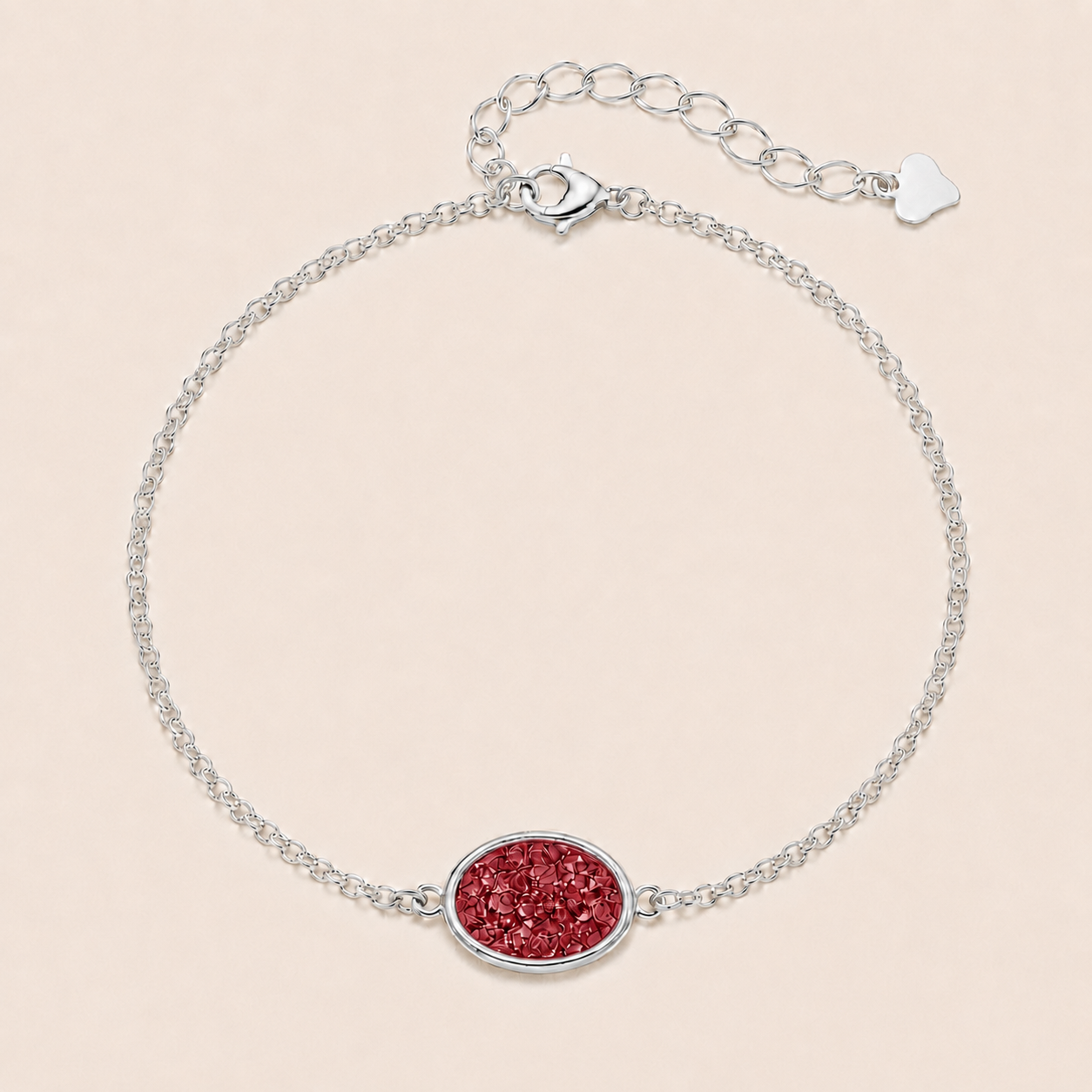 Mila Sterling Silver Circle Memorial Bracelet