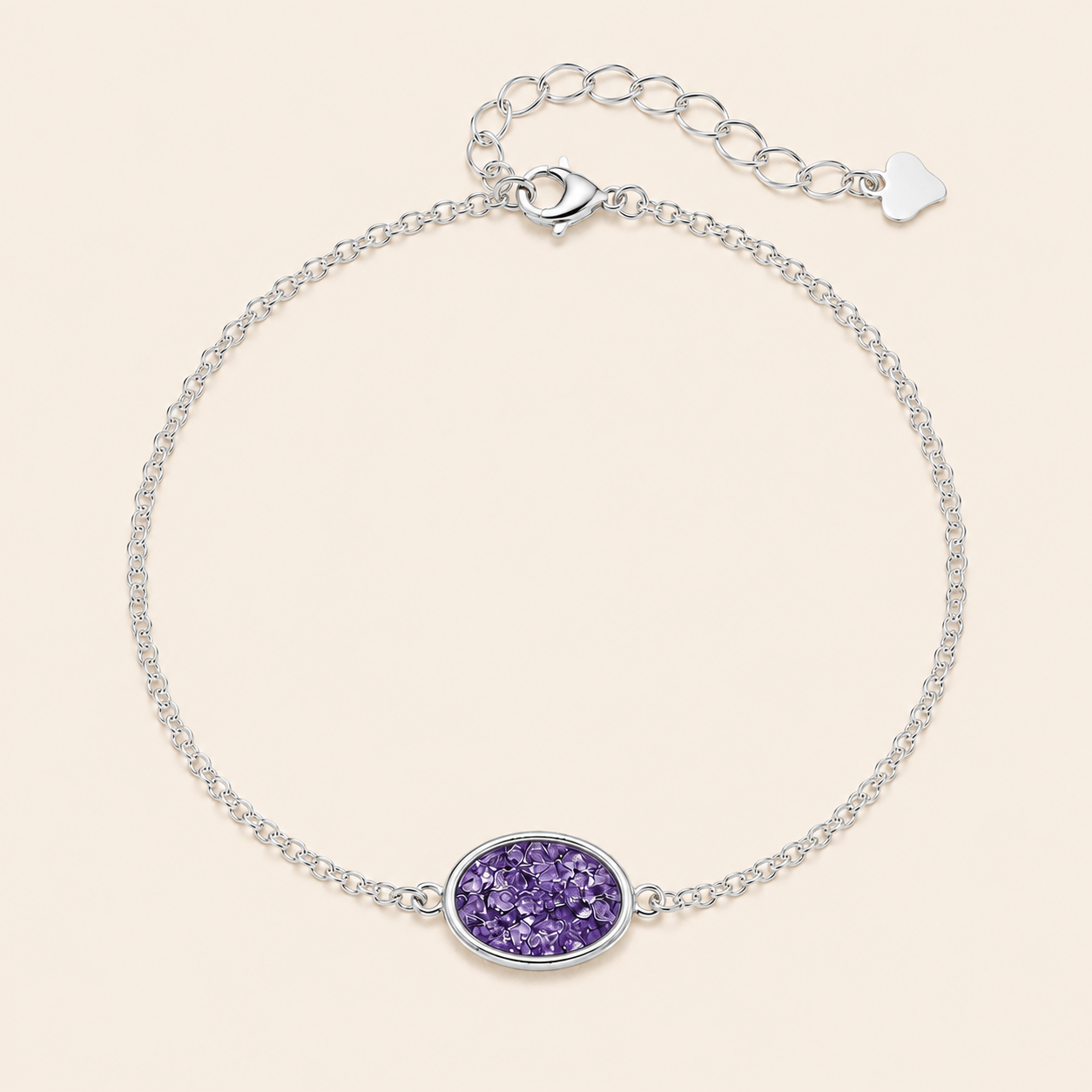 Mila Sterling Silver Circle Memorial Bracelet