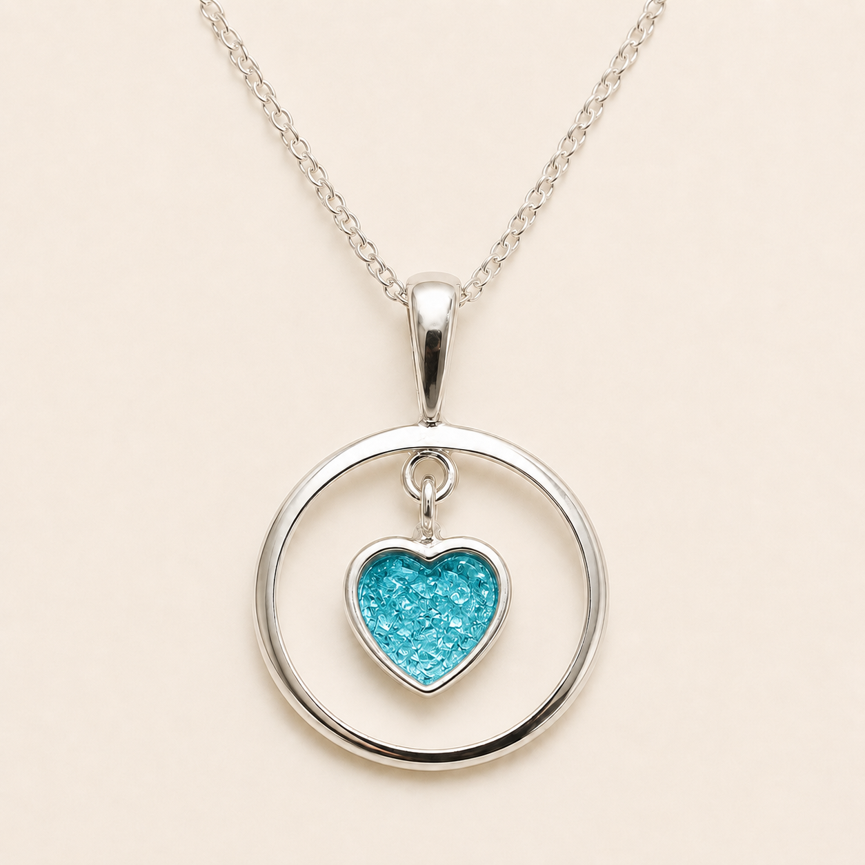Everly Sterling Silver Heart Memorial Necklace