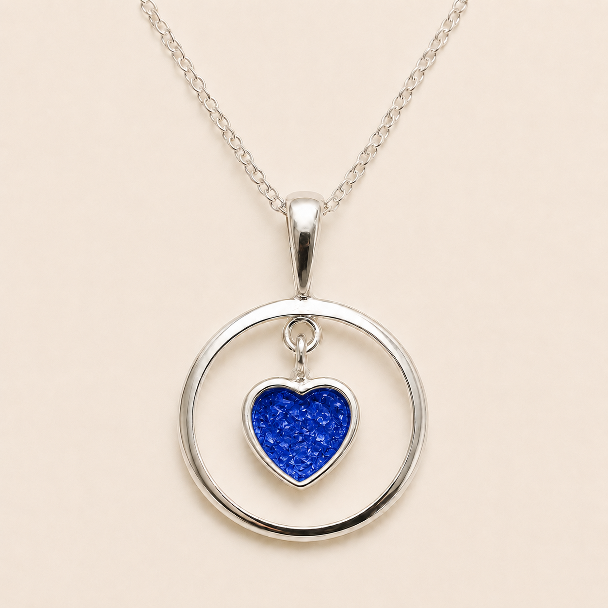 Everly Sterling Silver Heart Memorial Necklace
