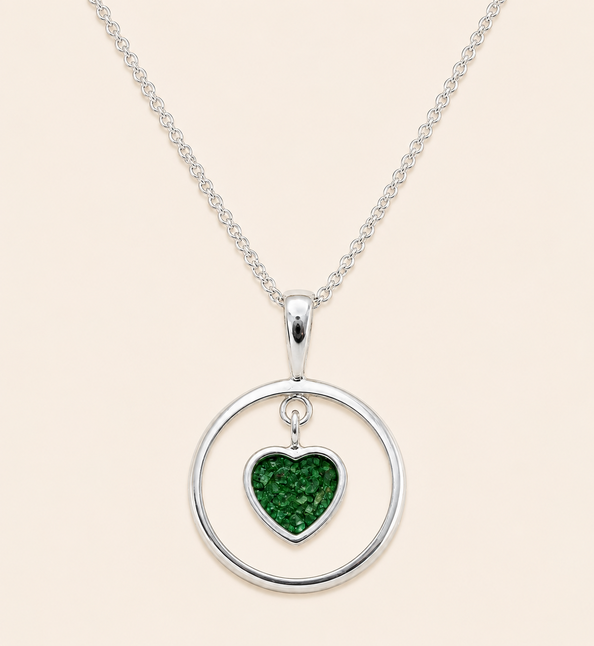 Everly Sterling Silver Heart Memorial Necklace
