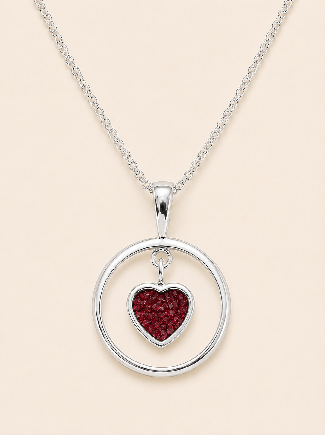 Everly Sterling Silver Heart Memorial Necklace