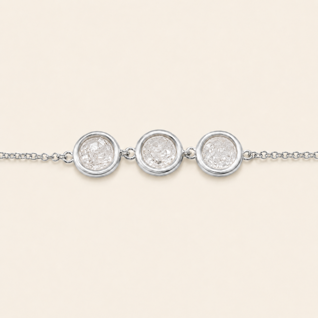 Trinity Sterling Silver Triple Circle Memorial Bracelet