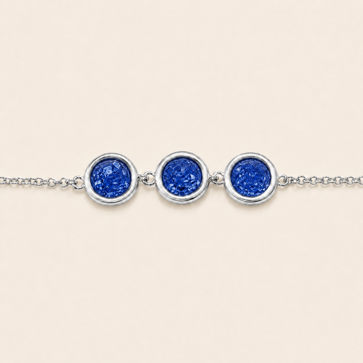Trinity Sterling Silver Triple Circle Memorial Bracelet