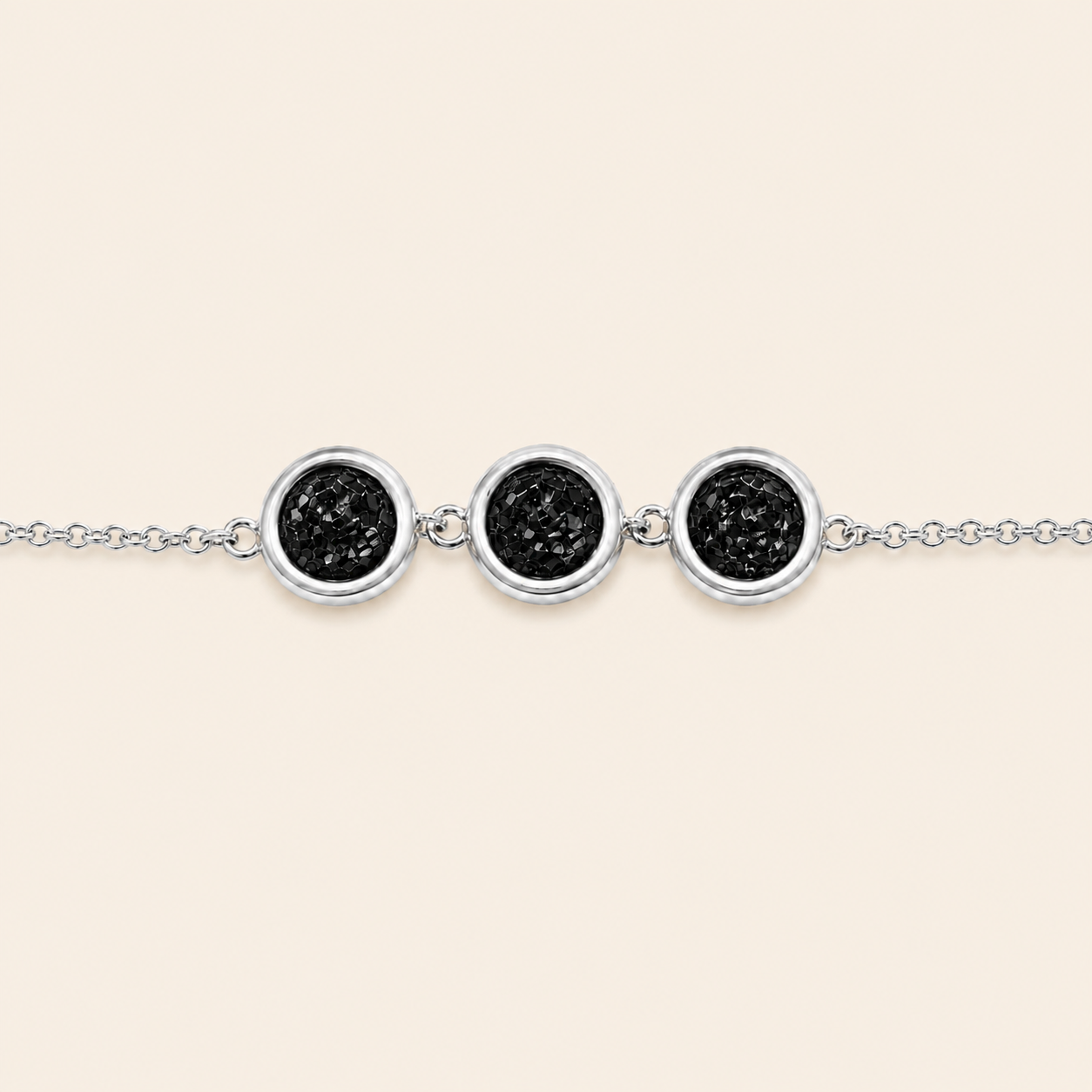 Trinity Sterling Silver Triple Circle Memorial Bracelet