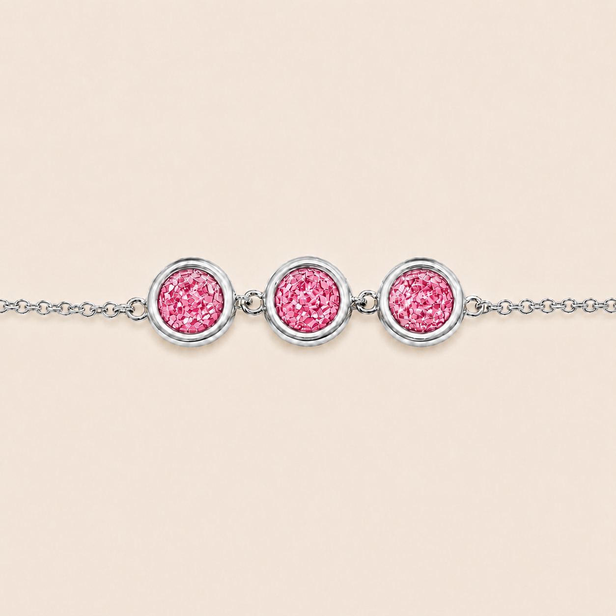 Trinity Sterling Silver Triple Circle Memorial Bracelet