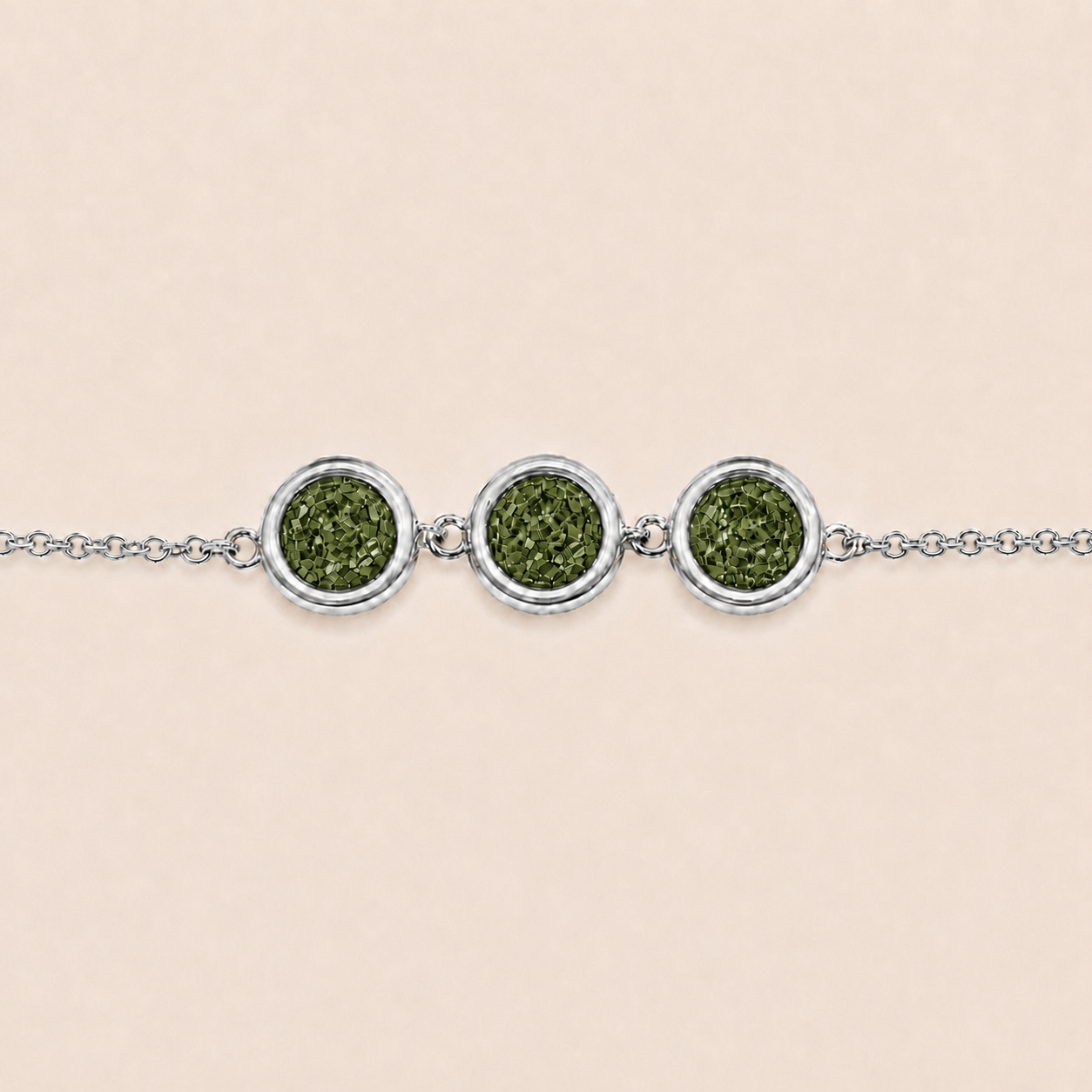 Trinity Sterling Silver Triple Circle Memorial Bracelet