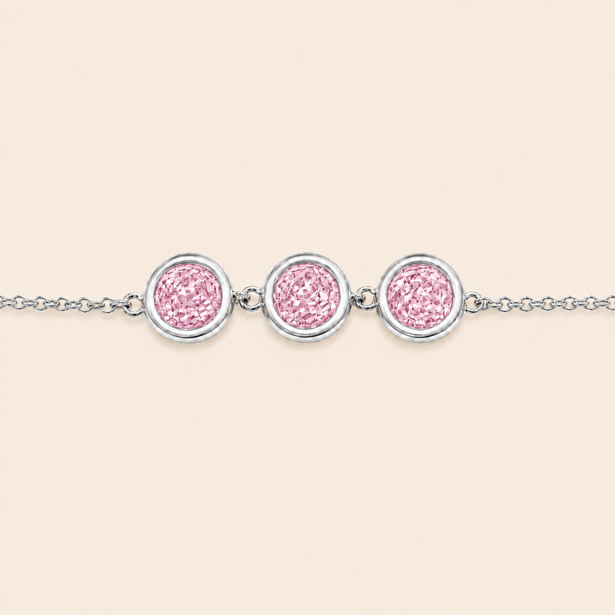 Trinity Sterling Silver Triple Circle Memorial Bracelet