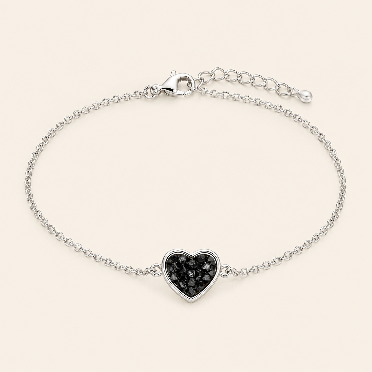 Elara Sterling Silver Heart Memorial Bracelet