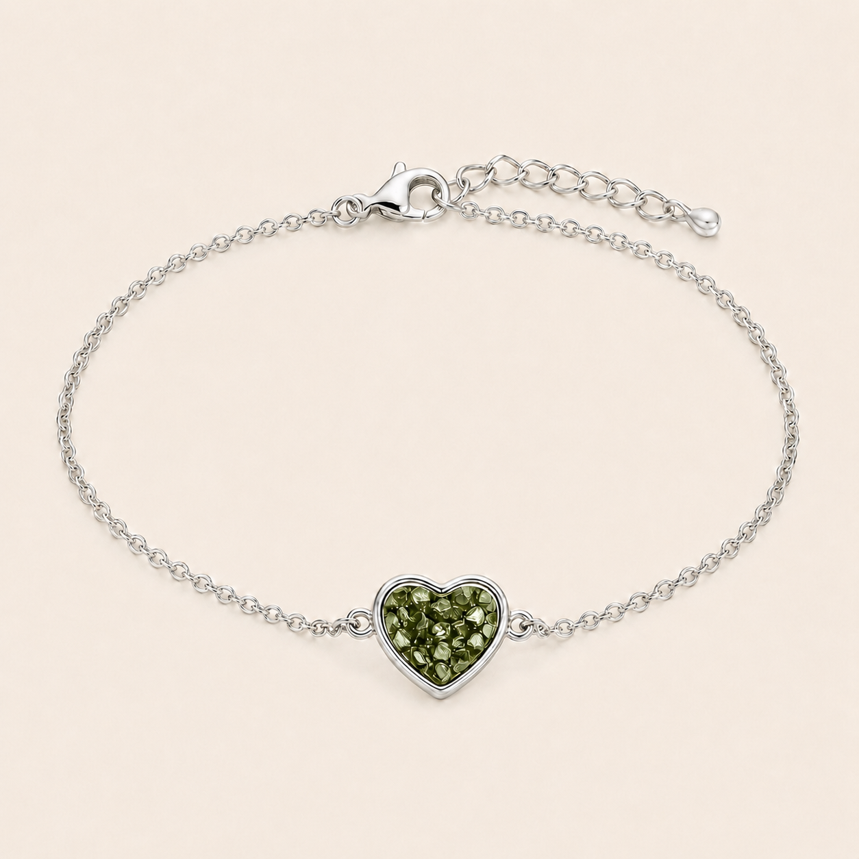 Elara Sterling Silver Heart Memorial Bracelet