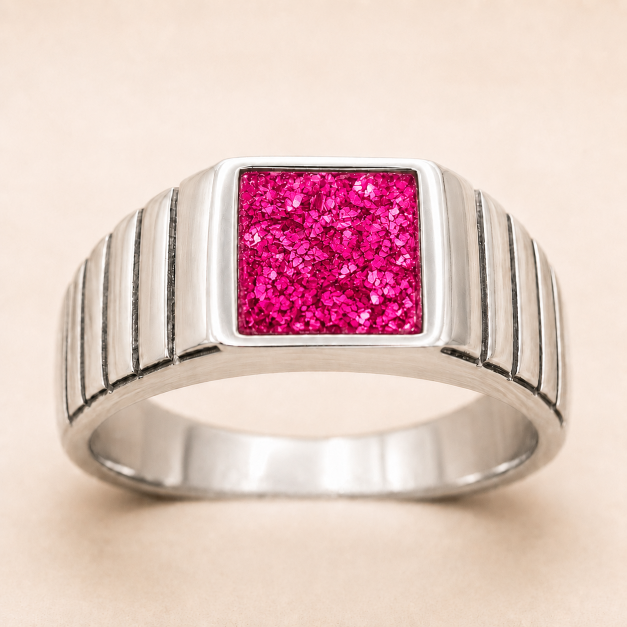 Sterling Silver Square Signet Memorial Ring