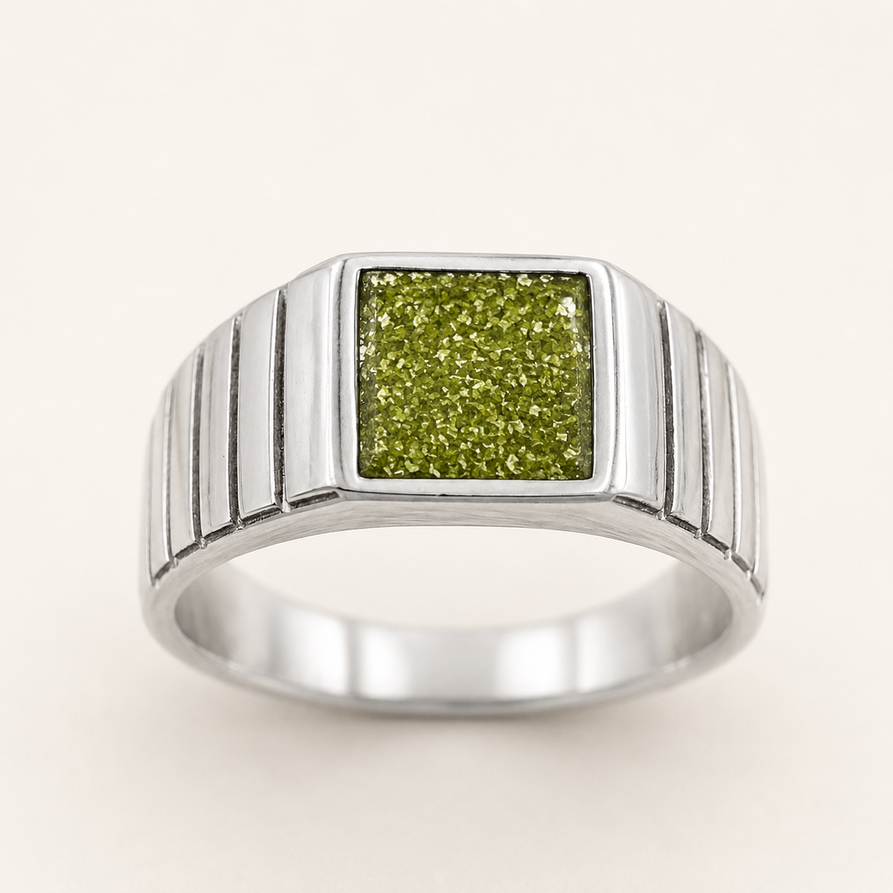 Sterling Silver Square Signet Memorial Ring
