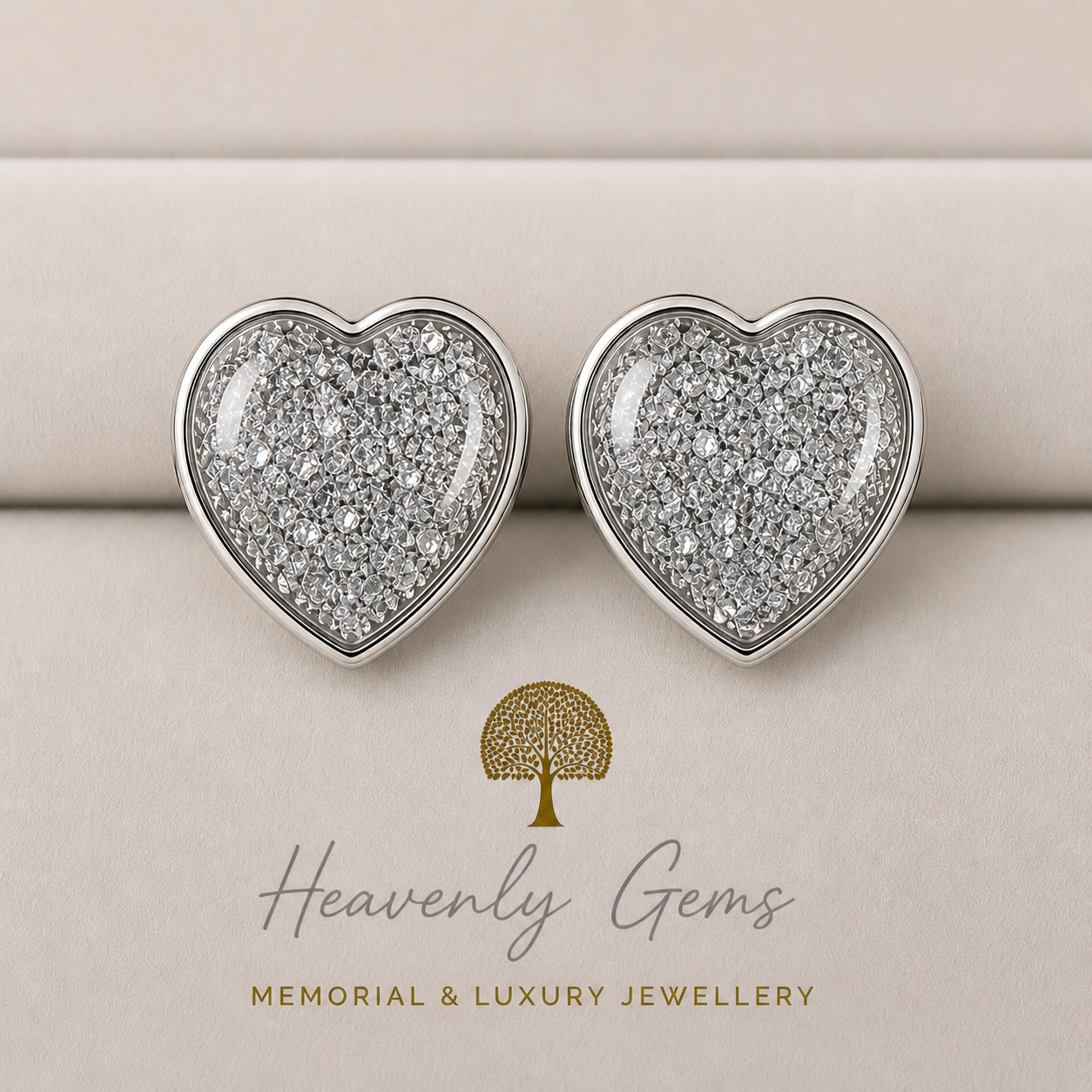 Lottie Flat Heart Earrings